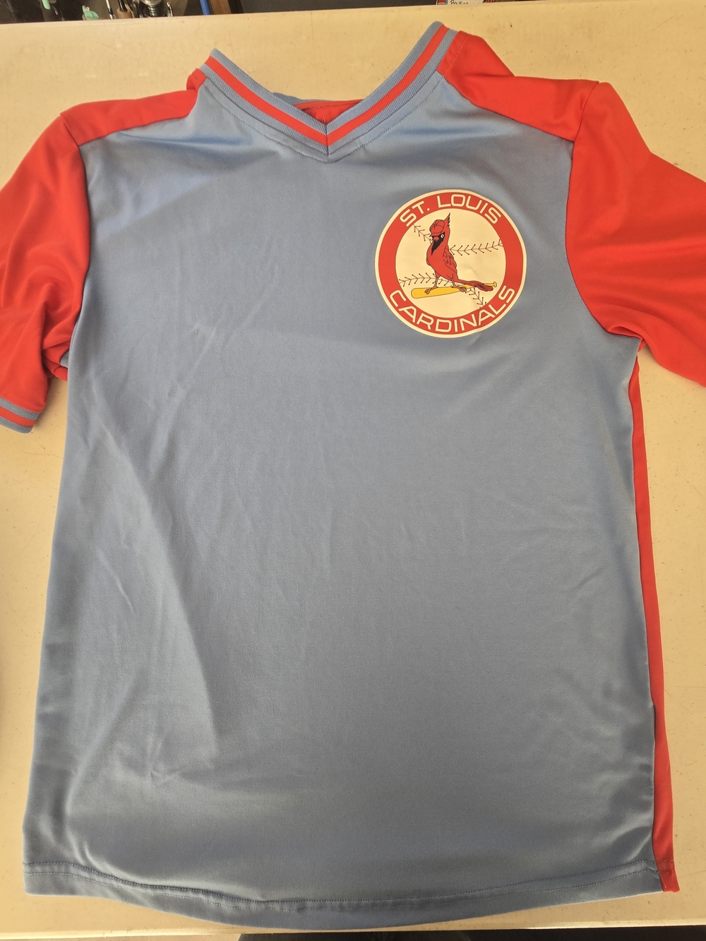 Men's 3Collection B St. Louis Cardinals Jersey - Light Blue & Red